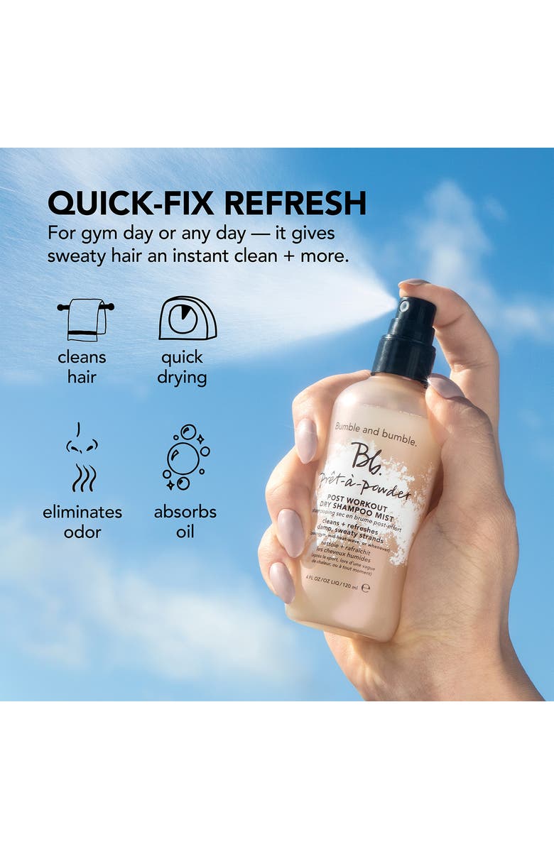 Bumble and bumble. Prêt-à-Powder Post Workout Dry Shampoo Mist, Alternate, color,