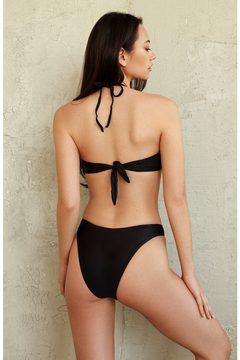 Caicos Super Cheeky Bikini Bottom, Alternate, color, Black