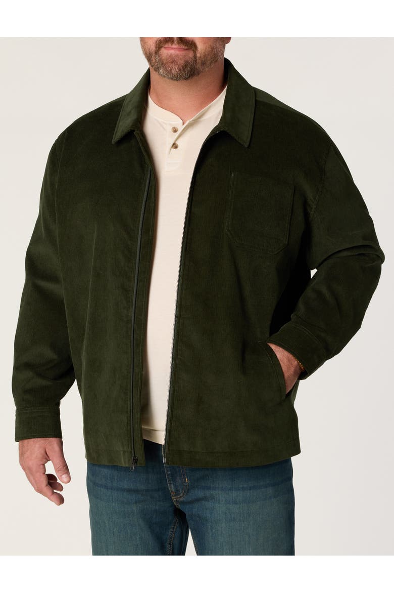 Big & Tall Corduroy Coat V2, Main, color, DUFFLE BAG GREEN
