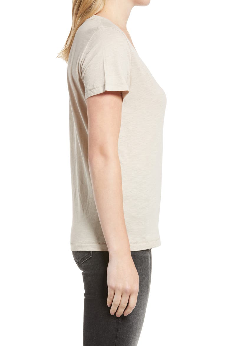 Whisper Cotton V-Neck T-Shirt, Alternate, color, ASHEN SILVER