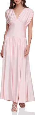Avec Les Filles Shirred Maxi Dress
