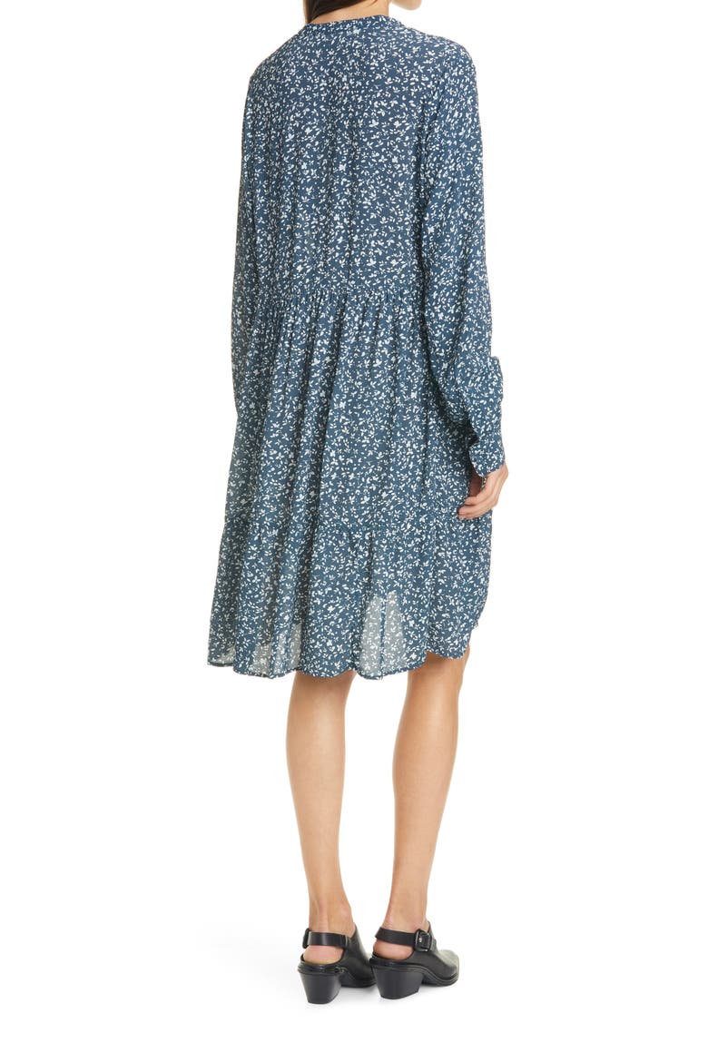 Mori Calico Long Sleeve Dress, Alternate, color, SNOWFLAKE