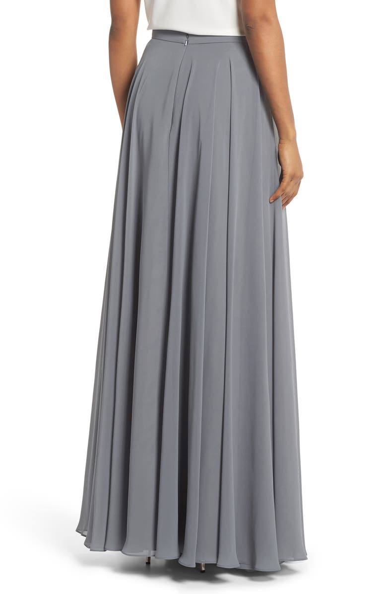 Jenny Yoo Hampton Long A-Line Chiffon Skirt, Alternate, color, 