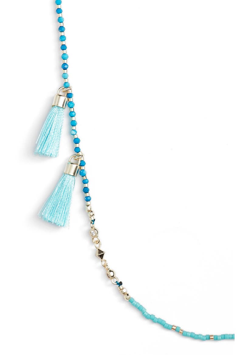 Augusta Tassel Necklace, Alternate, color, AQUA MIX/ GOLD
