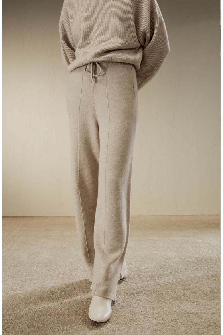 Women's Fluid Cashmere SweatPants, Alternate, color, Beige
