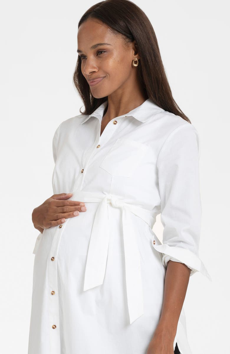 Seraphine Maternity Button-Up Tunic Shirt, Alternate, color, 