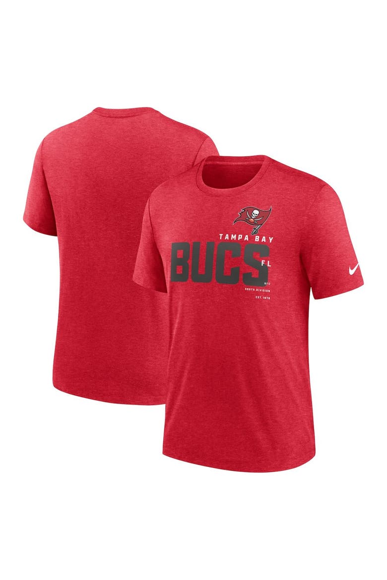 Men's Nike Heather Red Tampa Bay Buccaneers Team Tri-Blend T-Shirt, Main, color, Heather Red