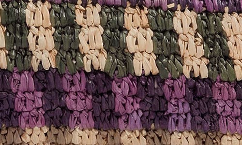 Veronica Beard Anchor Raffia Clutch In Multi