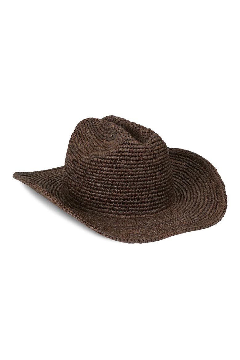 Raffia Cowboy Hat, Main, color, COCO