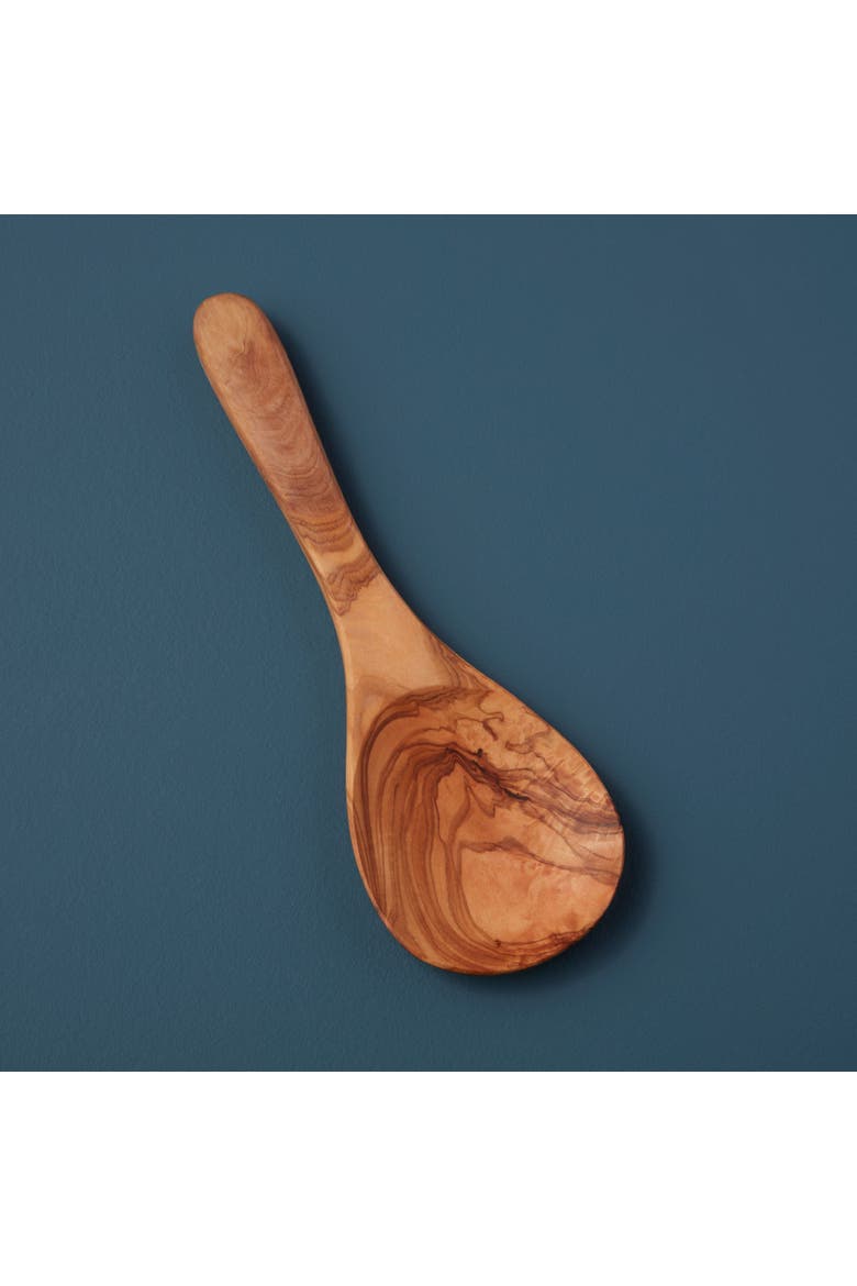 Olive Wood Serving Spoon, Alternate, color, Olive Wood