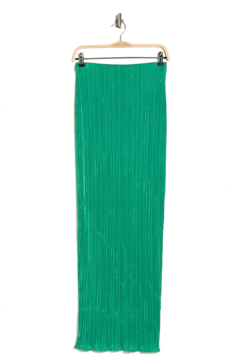 Plissé Maxi Skirt, Alternate, color, EMERALD GREEN