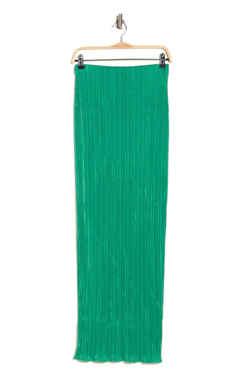 Renee C Plissé Maxi Skirt, Alternate, color, Emerald Green