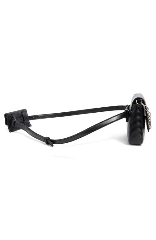 Tahari Essex St. Boxy Sling Crossbody Bag With Pouch In Black Embossed
