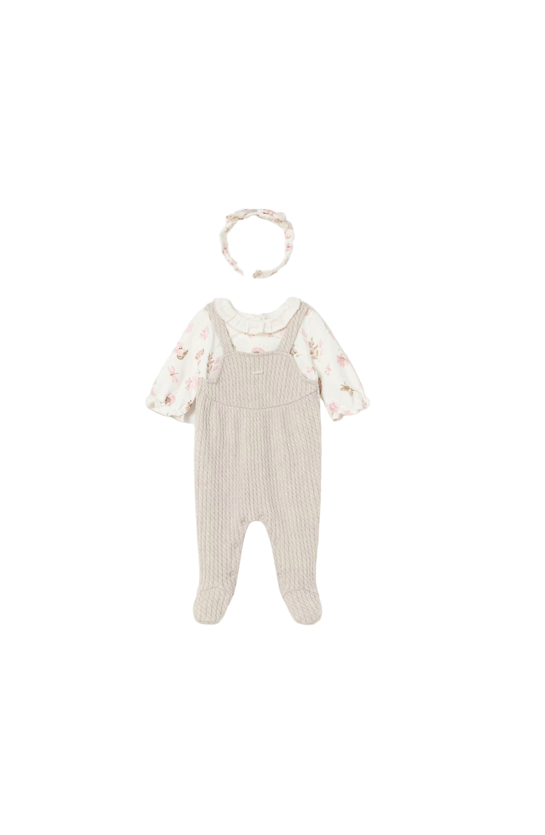 Mayoral Baby Romper and Headband Set, Main, color, Pink