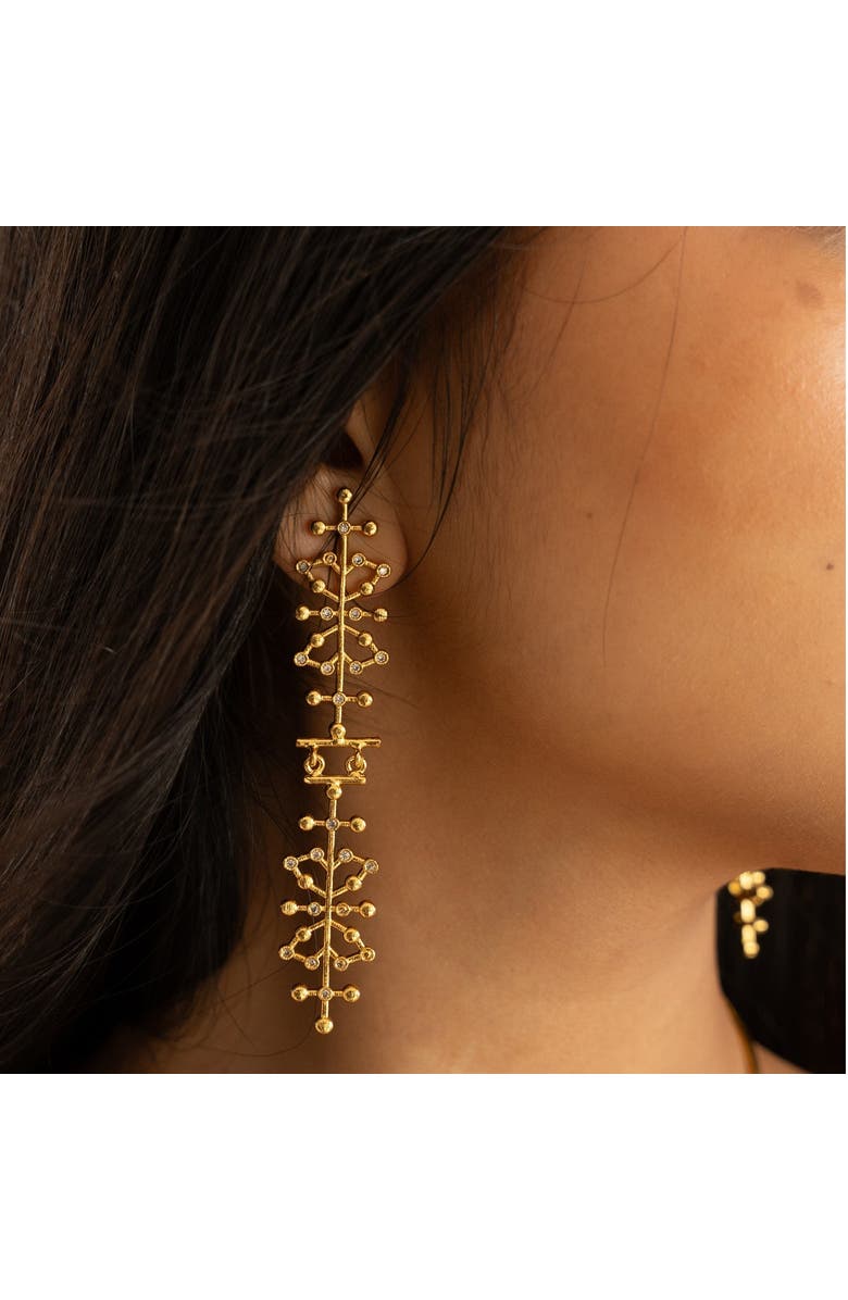 Dhwani Bhansal AURO EARRINGS, Alternate, color, Gold Plated