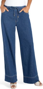 Liverpool Los Angeles Tie Waist Wide Leg Jeans