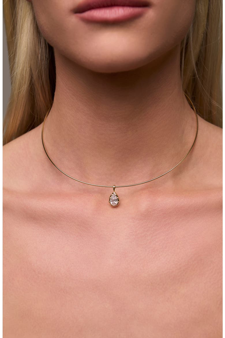 Remi Mara Cubic Zirconia Collar Necklace, Alternate, color, GOLD