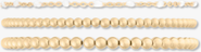 CUFFED BY NANO Bead and White Enamel Chain 14k Gold Filled Bracelet Three Stack