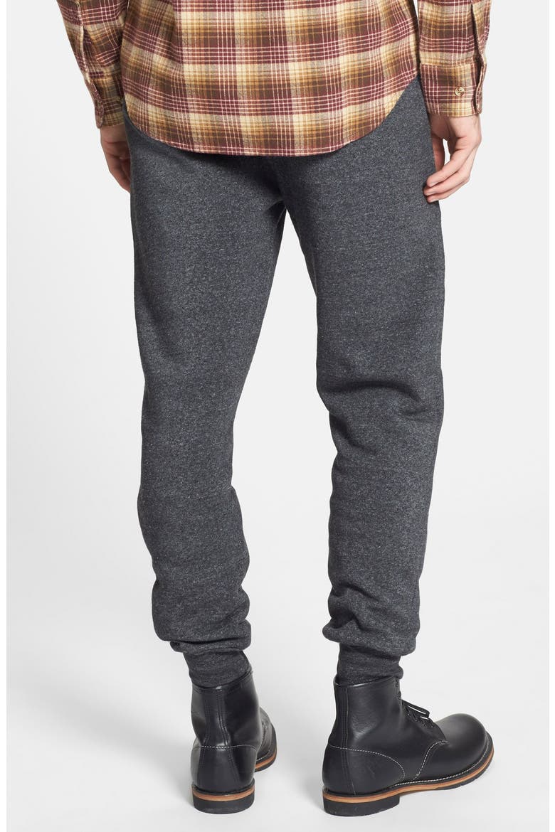 'Dodgeball' Fleece Sweatpants, Alternate, color, BLACK