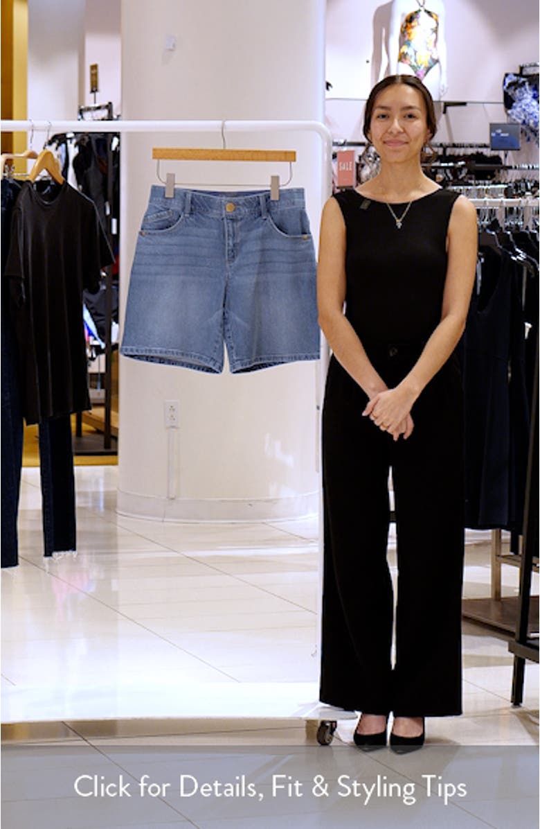 High Waist Relaxed Denim Shorts, sales video thumbnail