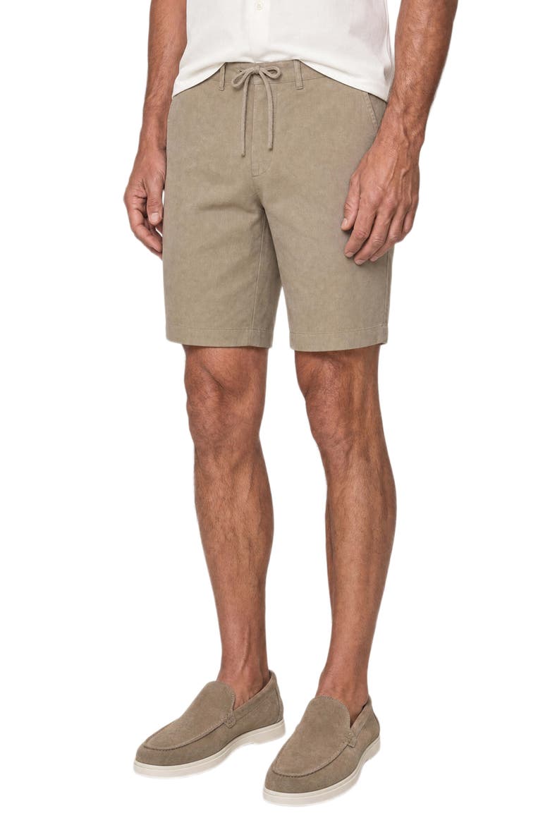 Stewart Stretch Linen Blend Convertible Drawstring Short, Alternate, color, Stone