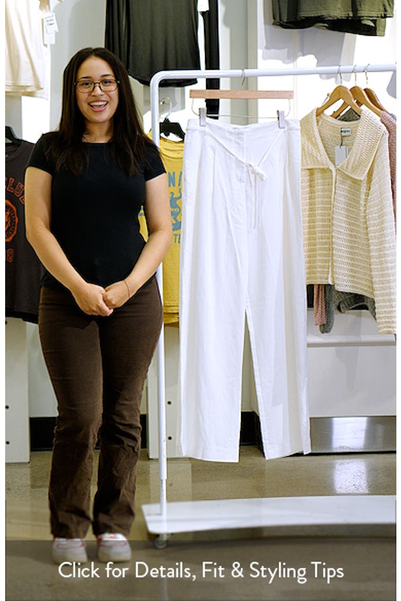 Tie Belt Wide Leg Pants video