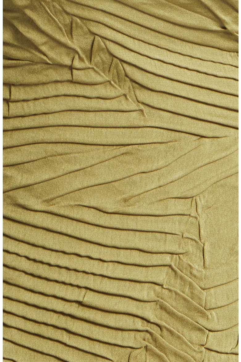 Heleen Pleated Strapless Bustier Top, Alternate, color, MOSS GOLD