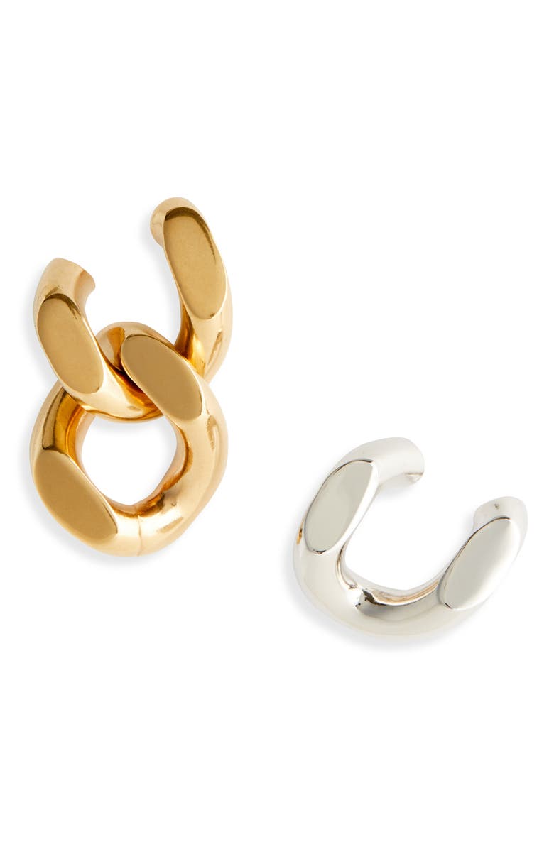 Stella McCartney Mismatched Chain Link Earrings, Main, color,