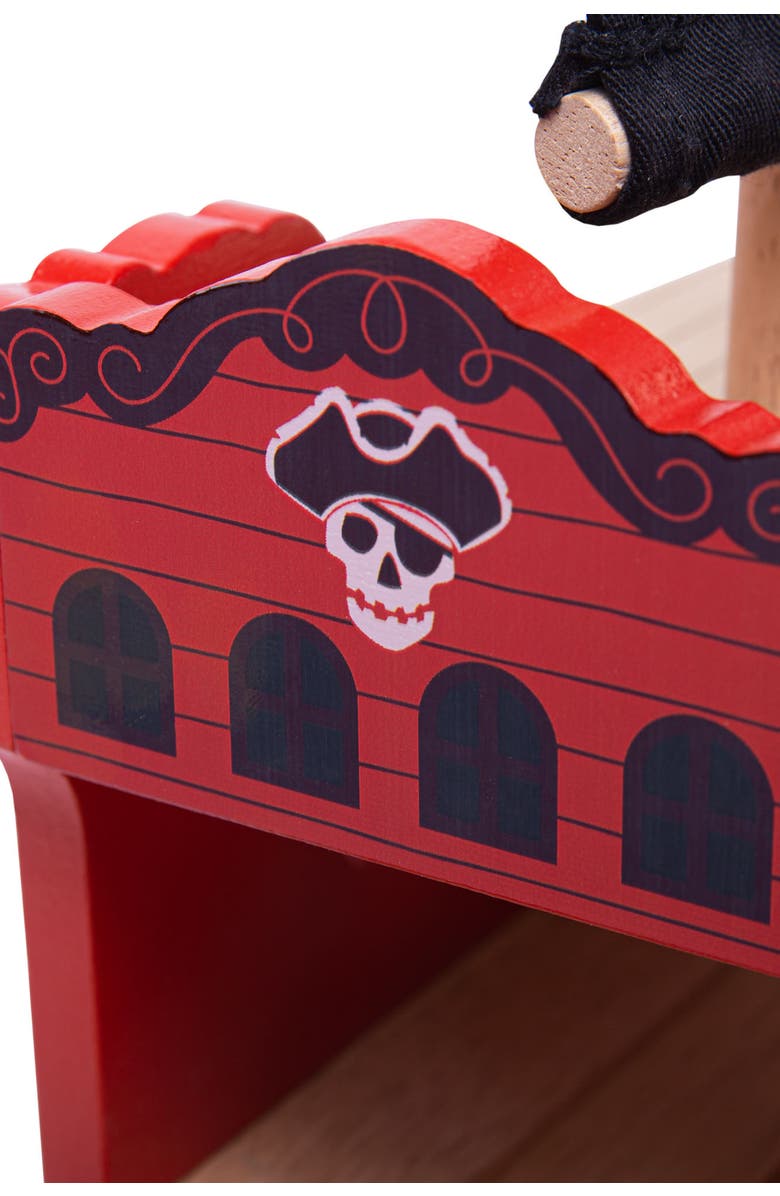 Bigjigs Rail Pirate Galleon, Alternate, color, Red