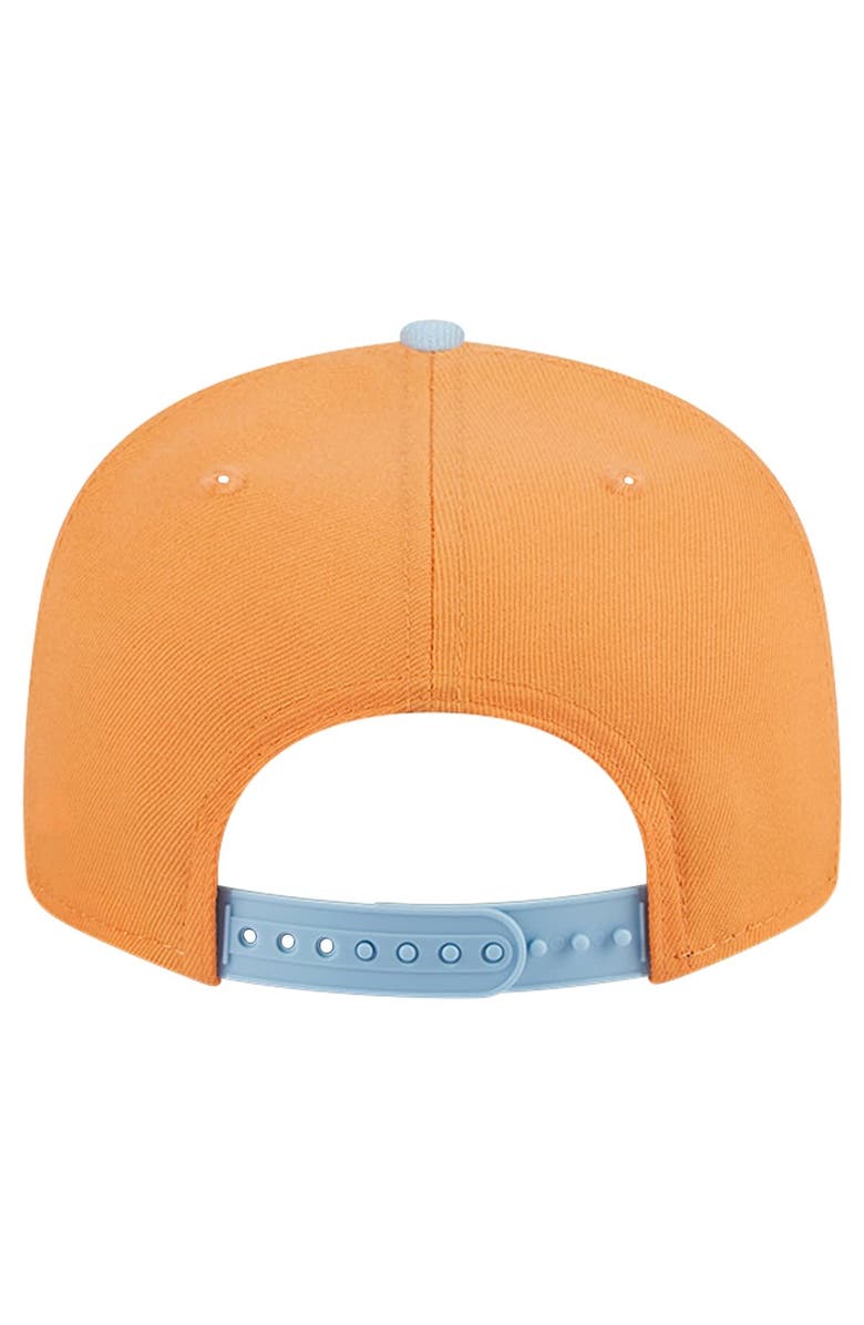 New Era Men's New Era Orange/Light Blue Los Angeles Lakers 2-Tone Color Pack 9FIFTY Snapback Hat, Alternate, color,