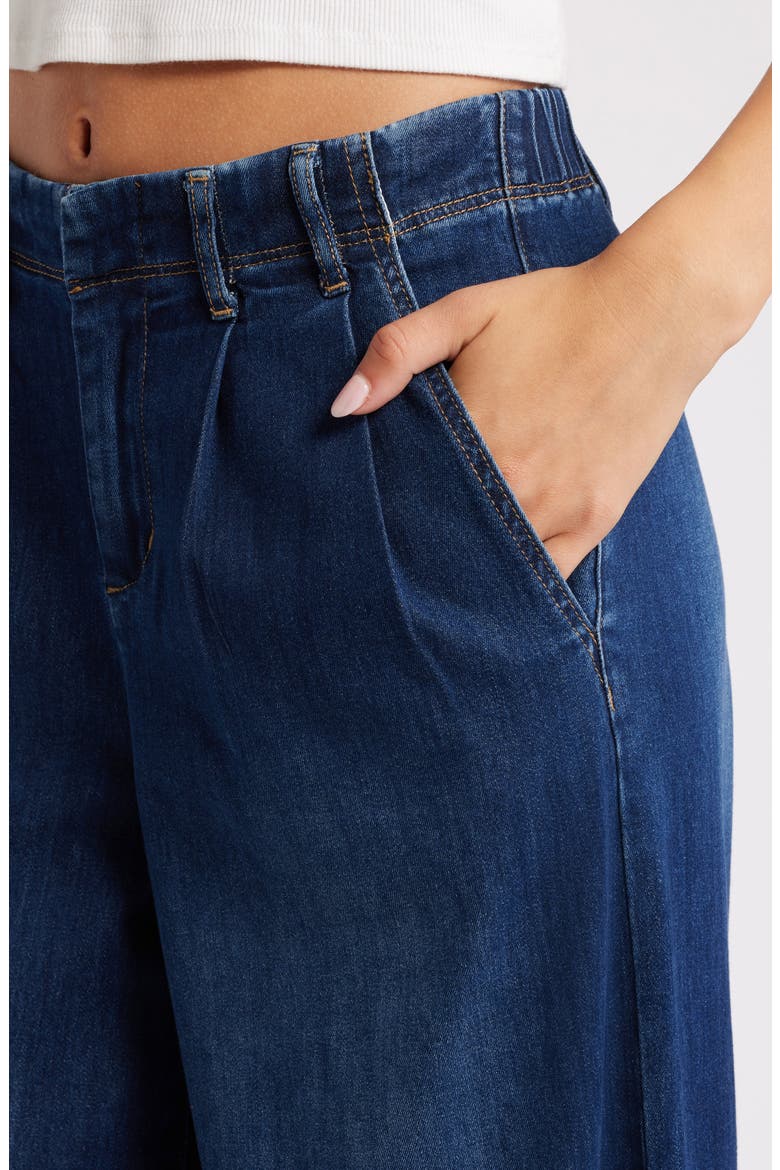 Pleated High Waist Super Wide Leg Jeans, Alternate, color, QUINLIN
