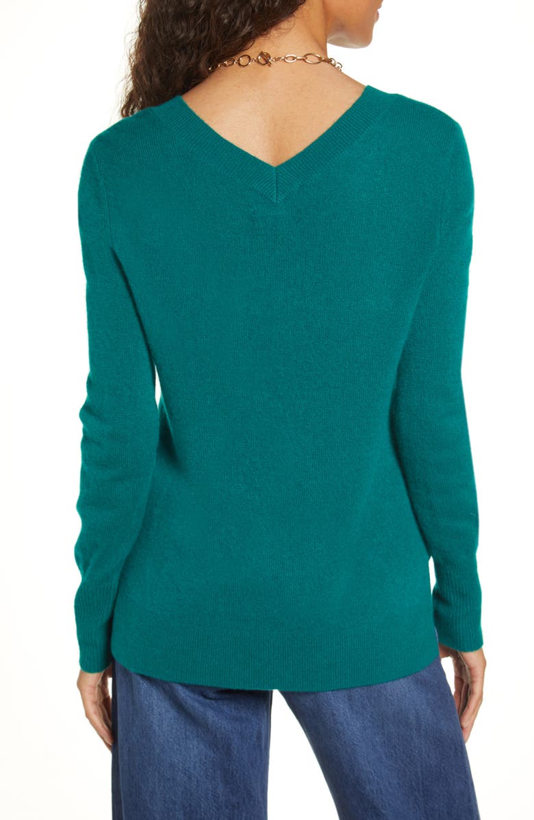 Halogen<sup>®</sup> V-Neck Cashmere Sweater, Alternate, color,