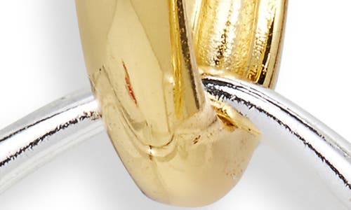 Argento Vivo Sterling Silver Square Drop Hoop Earrings In Metallic