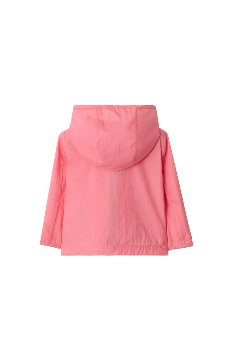 Burberry Checker-tape Nylon Hooded Jacket, Alternate, color, Flamingo Pink