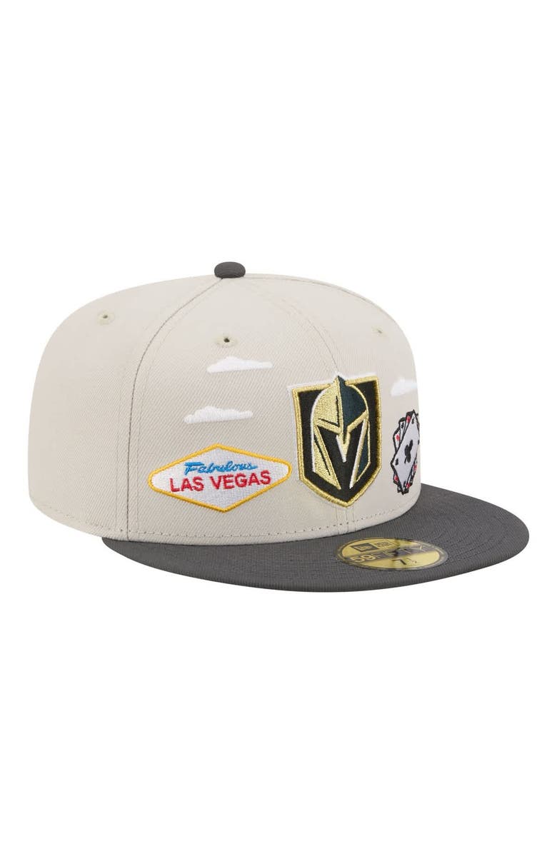 New Era Men's New Era  Tan/Black Vegas Golden Knights Localized City Icon 59FIFTY Fitted Hat, Alternate, color, Tan