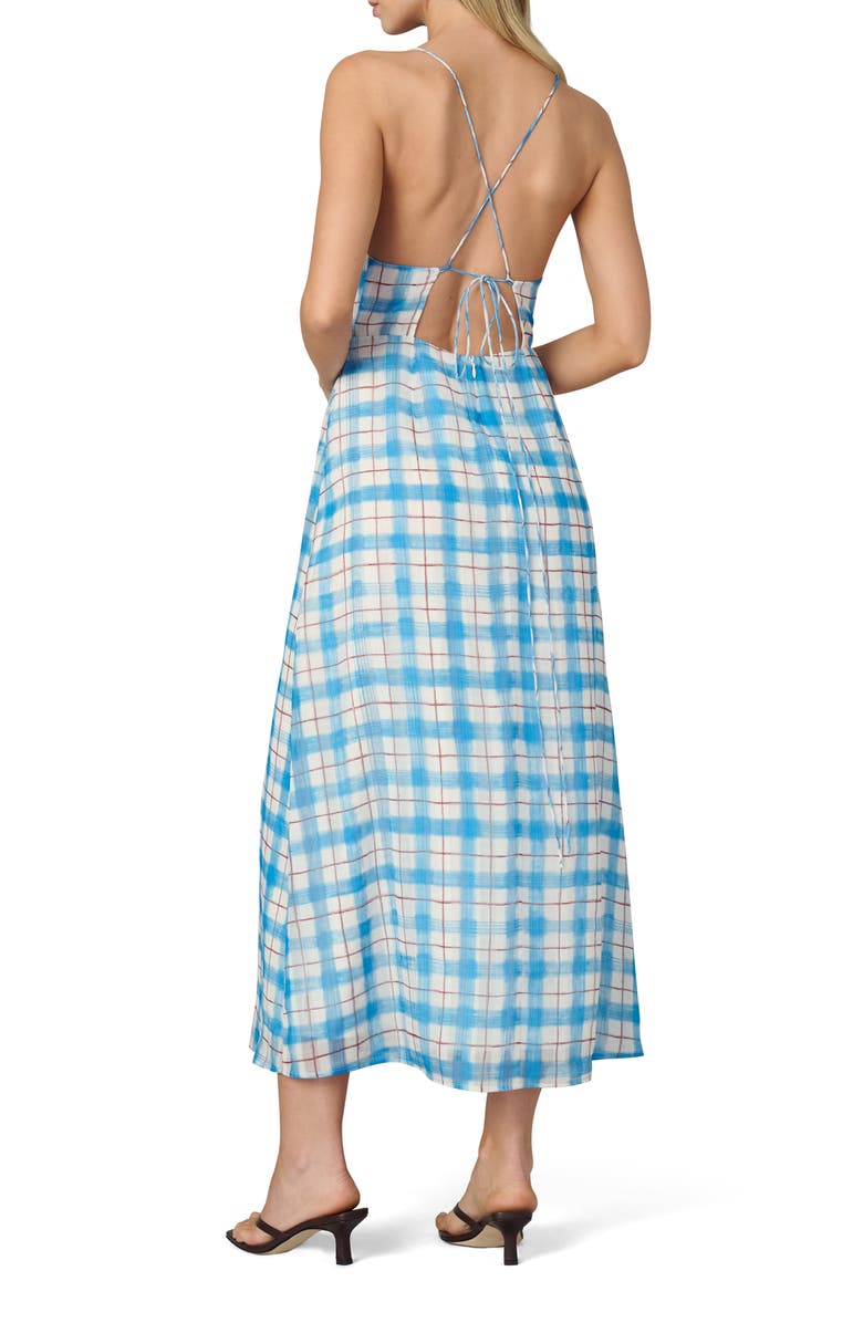 Joe's The Charlie Midi Dress, Alternate, color, Blue/ Rust Check