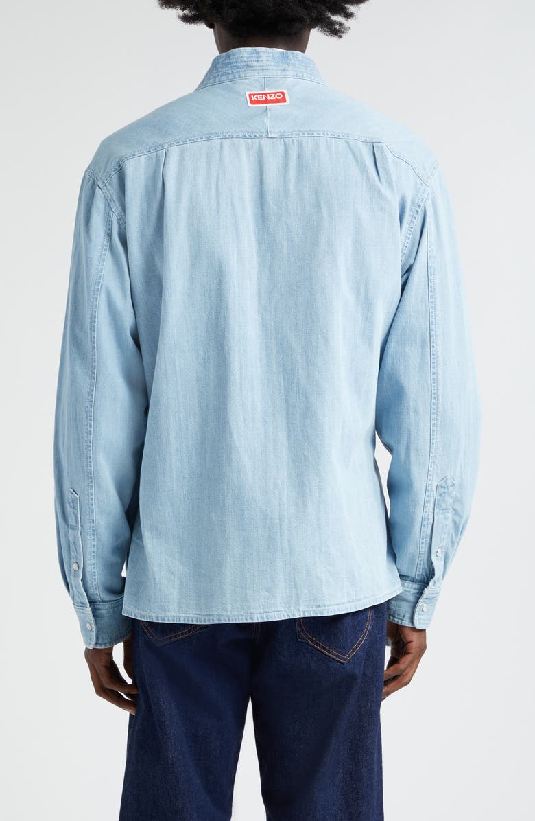 KENZO Cotton Denim Kimono Jacket, Alternate, color, 