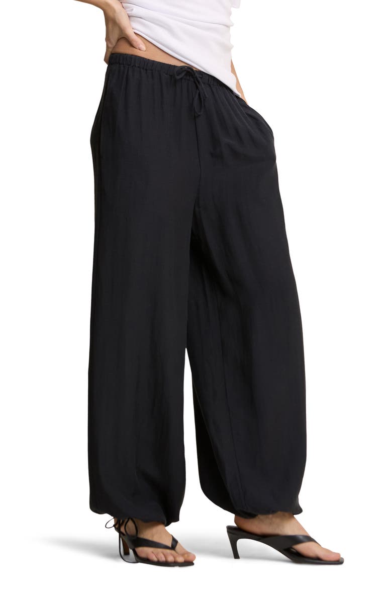 Violet Cuffed Wide Leg Trousers, Alternate, color, BLACK