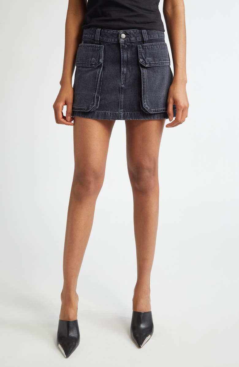 DIESEL<sup>®</sup> De-Ton Denim Cargo Miniskirt, Main, color, 