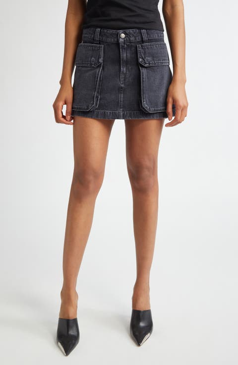 De-Ton Denim Cargo Miniskirt