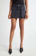 DIESEL® De-Ton Denim Cargo Miniskirt