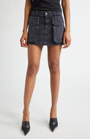 DIESEL® De-Ton Denim Cargo Miniskirt