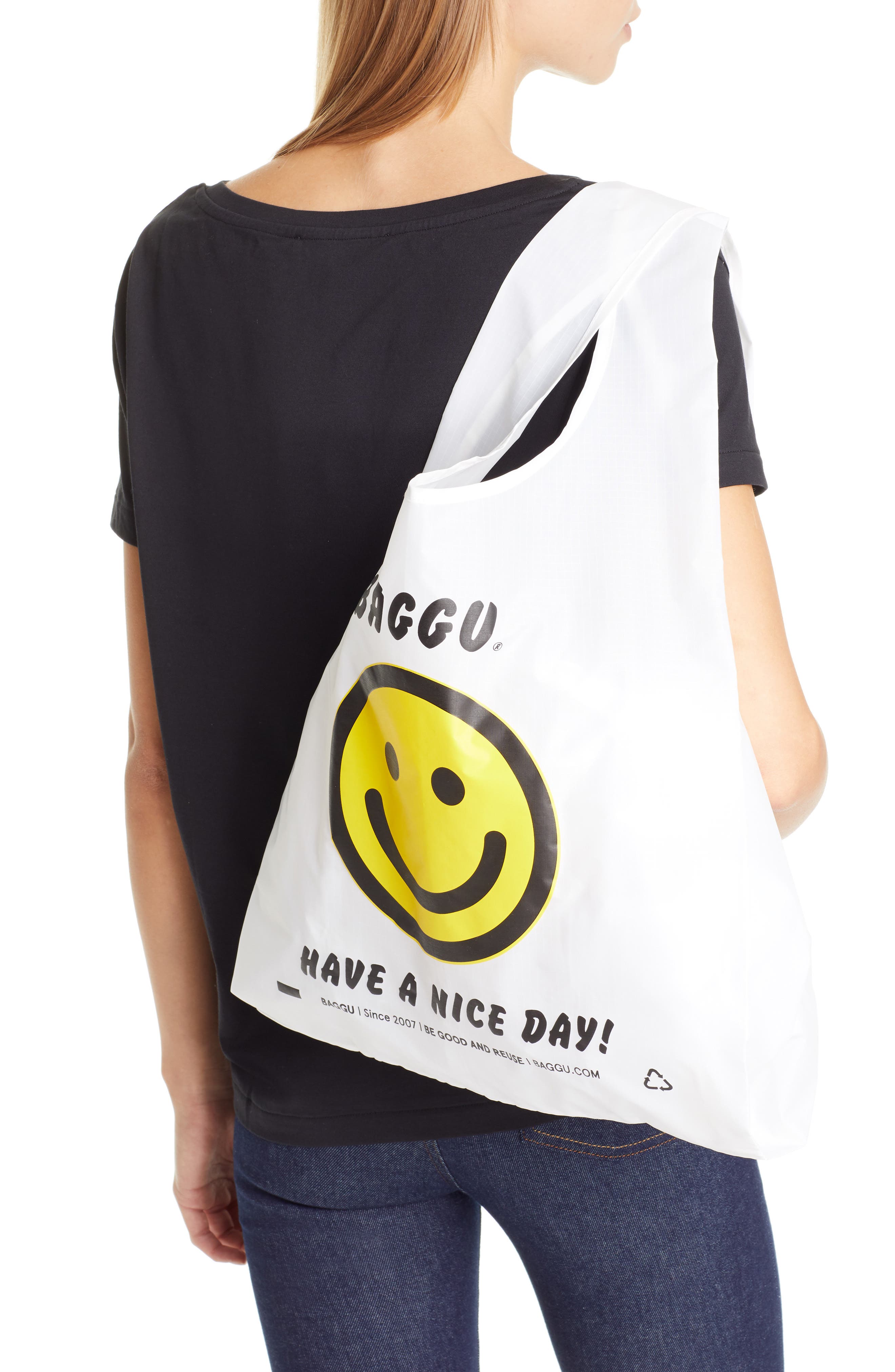 Baggu <sup>®</sup> Standard Baggu Printed Ripstop Nylon Tote, Alternate, color, 