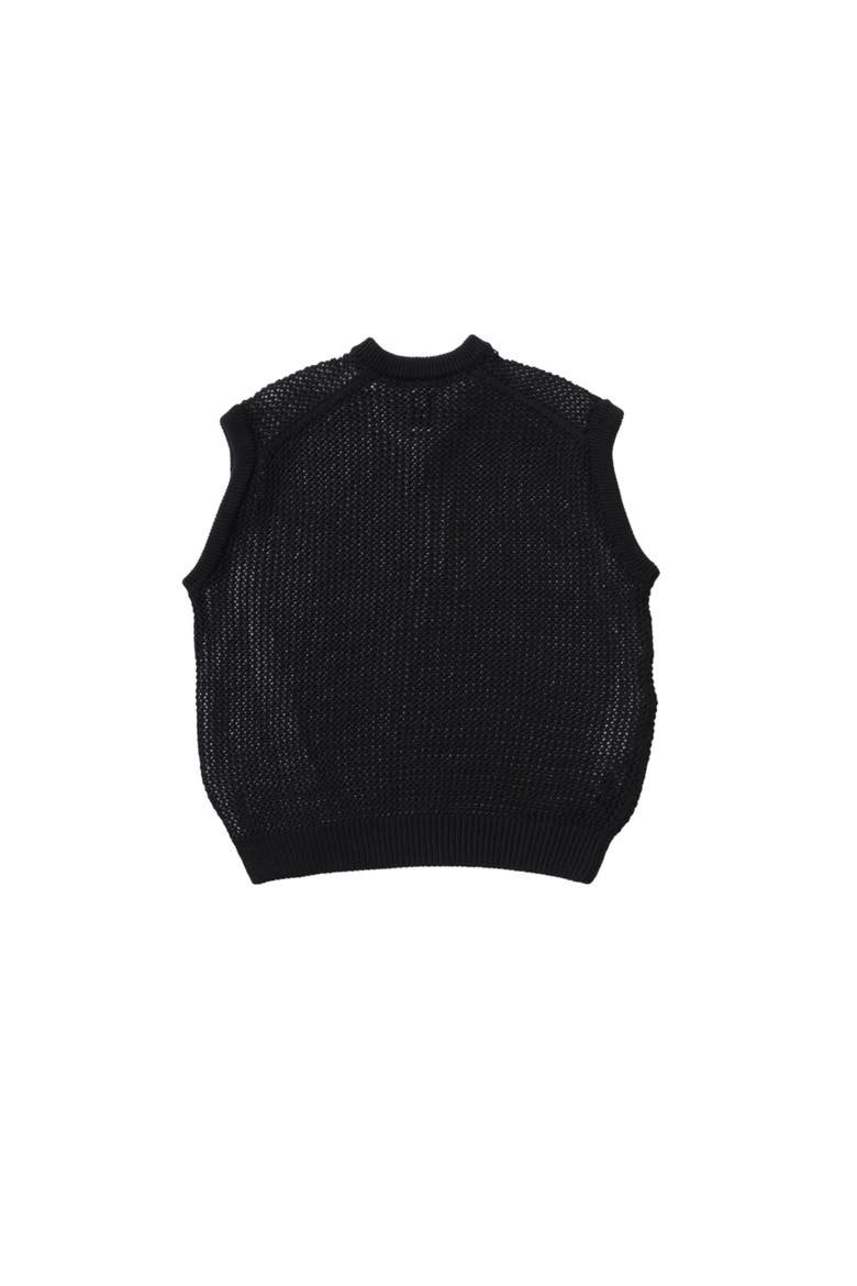 Knitted Vest, Alternate, color, Black