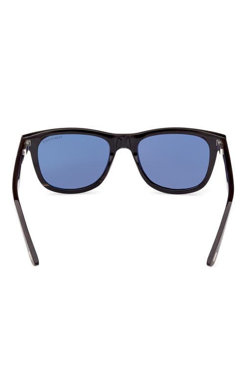 Tom Ford 53mm Polarized Square Sunglasses In Black