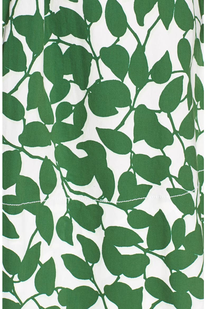 'garden leaves' print flare skirt, Alternate, color, LUCKY GREEN