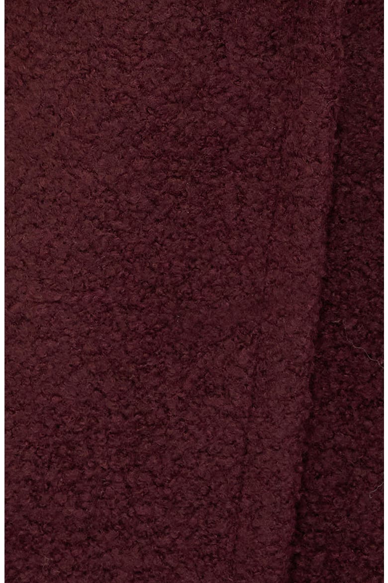 Winter Valley Double-breasted Cocoon Coat, Alternate, color, BURGUNDY