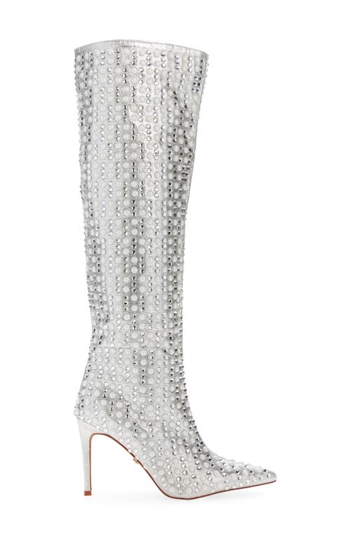 Azalea Wang Lynlee Knee High Boot In Silver