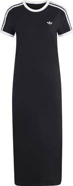 adidas Originals 3-Stripes Stretch Cotton Midi Dress