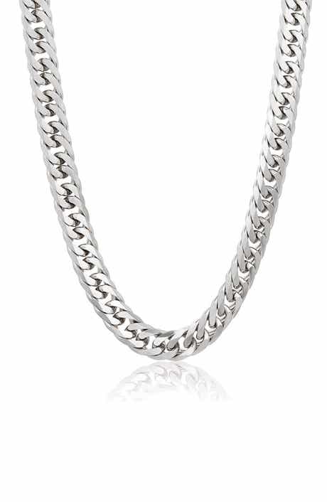 INVICTA Mens' 11.5mm Stainless Steel Curb Chain Neckalce